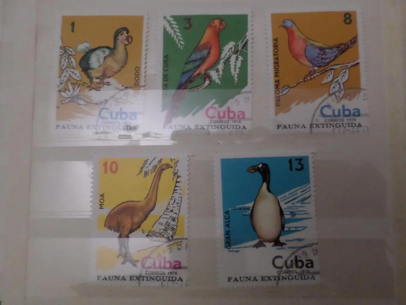Марки Куба фауна Птицы 1974 г гаш