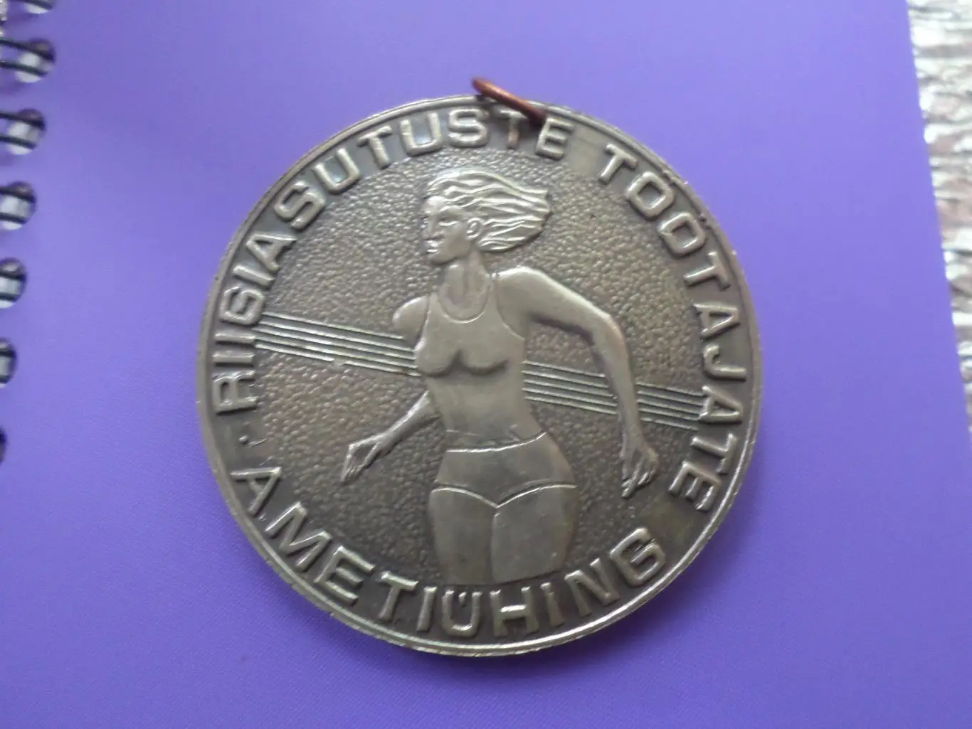 Медаль спорт Эстония ДСО Профсоюзы гос.учереждений 2-е место 1983 г