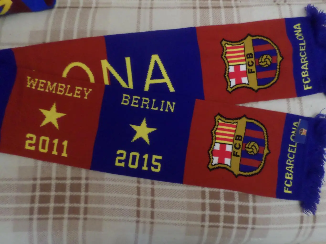 Шарф футбол Барселона Испания победитель Лиги чемпионов оф