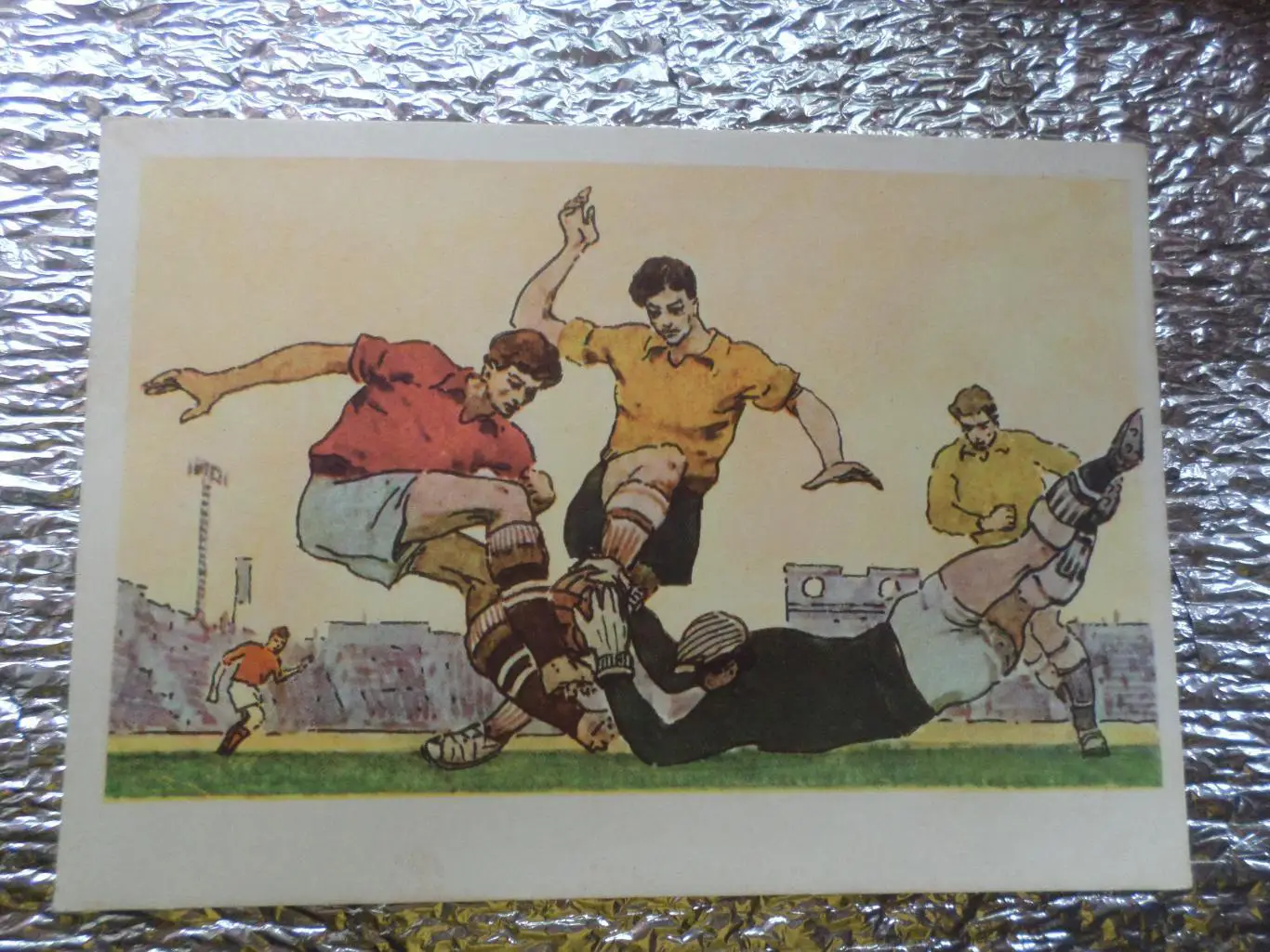 Открытка Футболисты 1957 г
