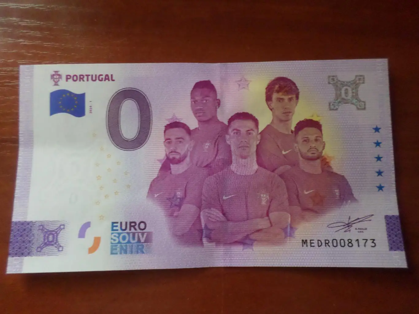 банкнота 0 евро сборная Португалия