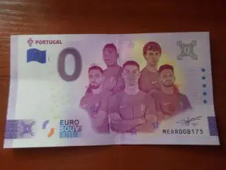 банкнота 0 евро сборная Португалия