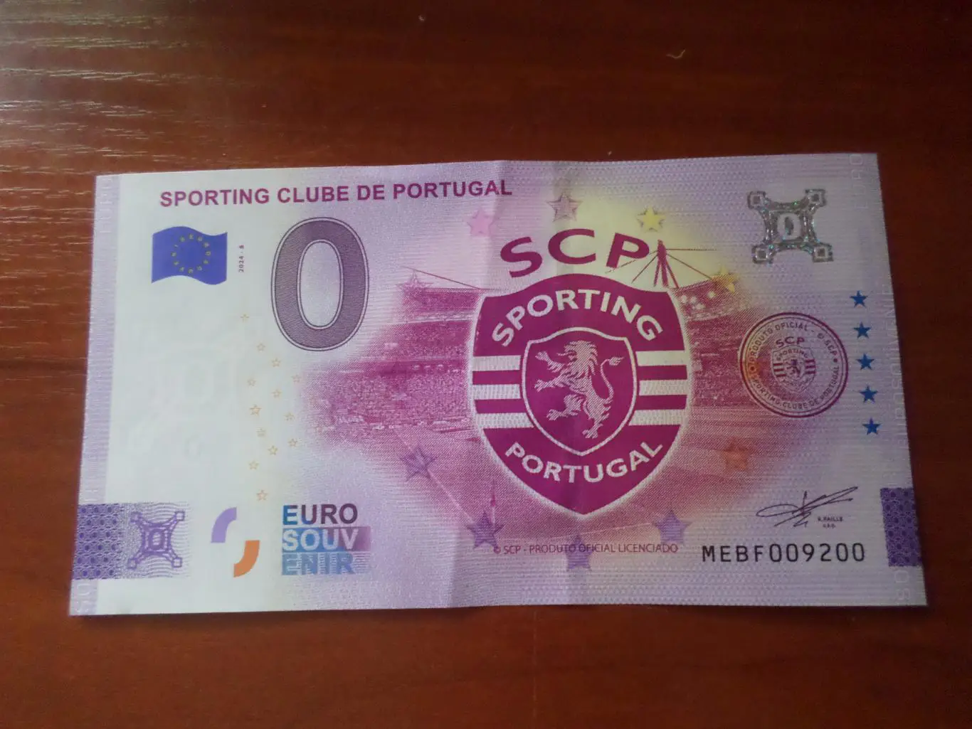 банкнота 0 евро ФК Спортинг Лиссабон Португалия