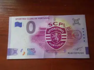 банкнота 0 евро ФК Спортинг Лиссабон Португалия
