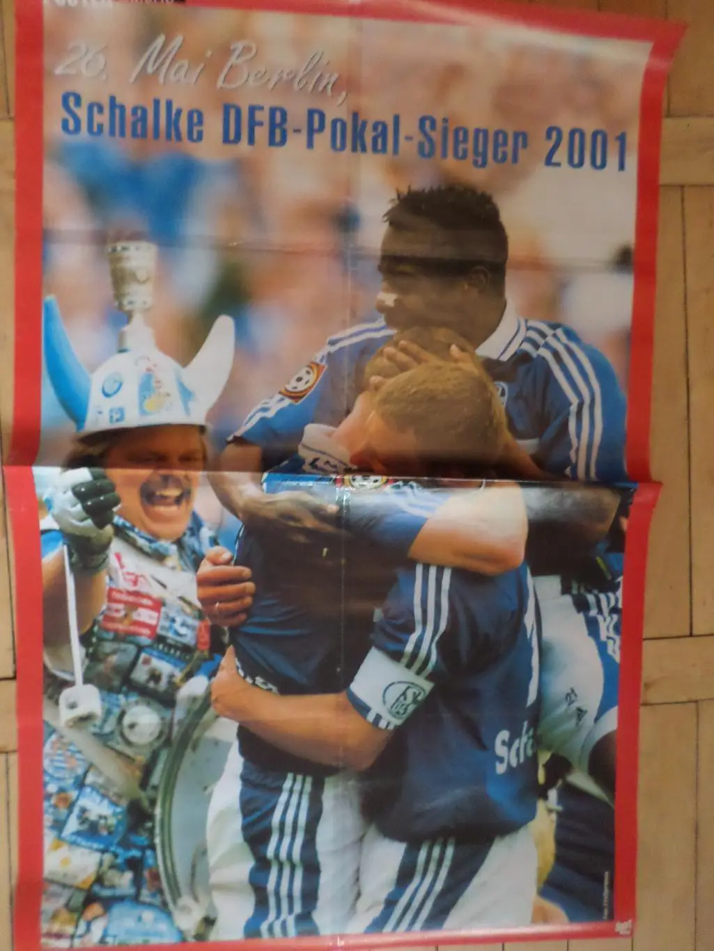 плакат-постер Бавария чемпион 2001 г / Шальке обладатель кубка Германии 2001 г