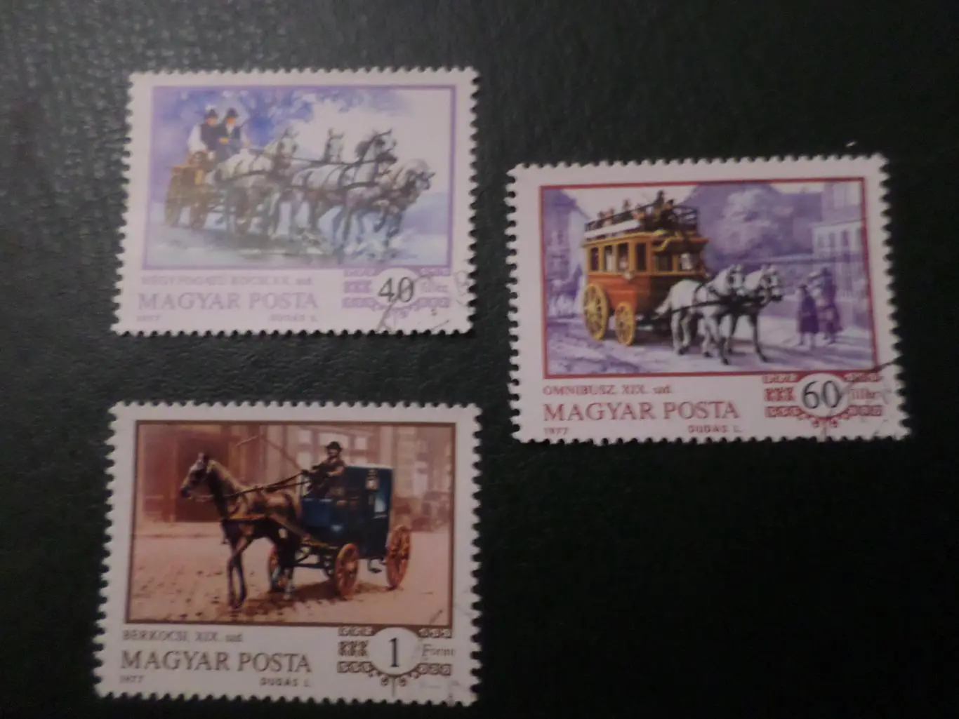 Марки Венгрия Кареты, лошади 1977 г гаш
