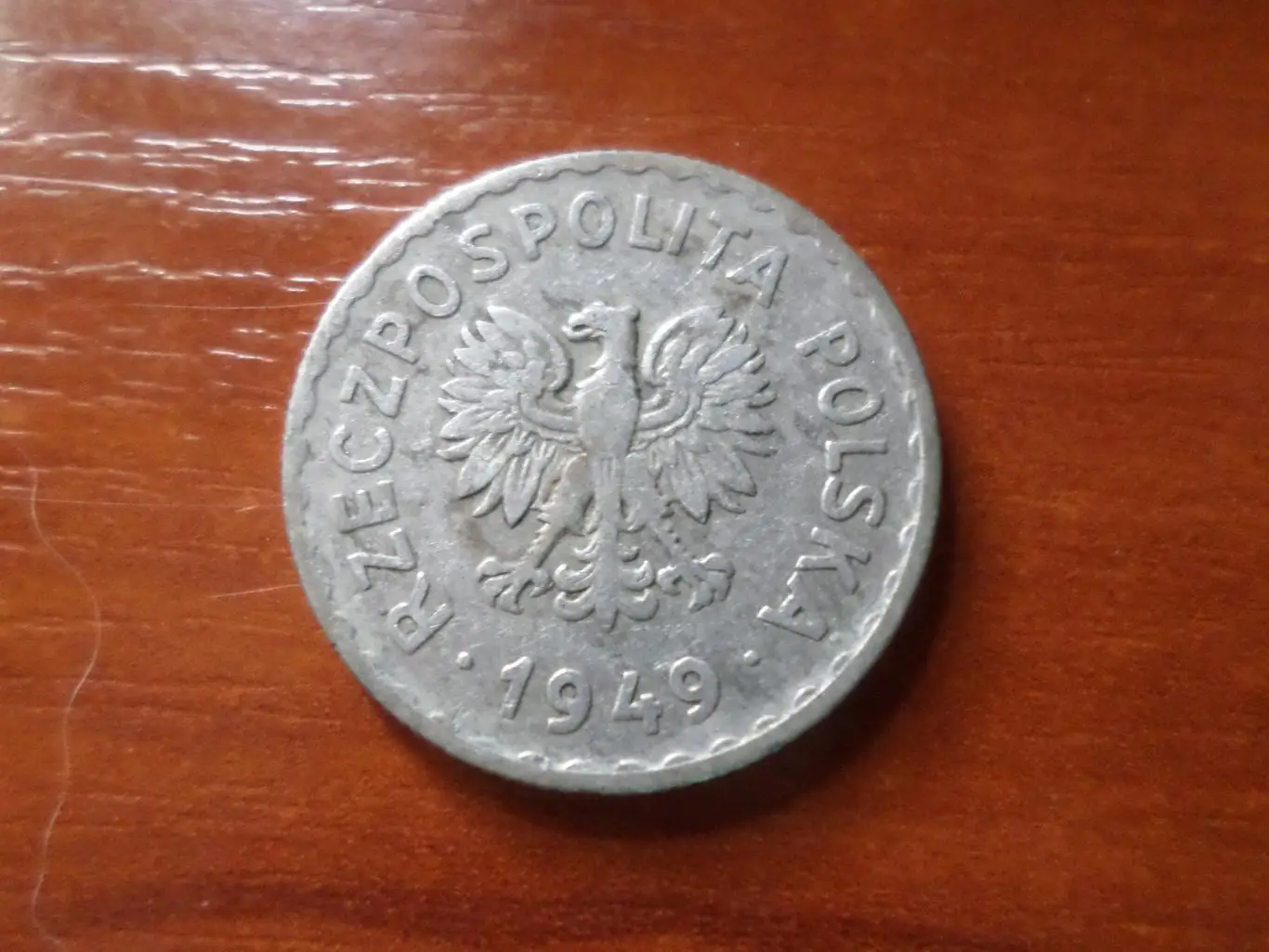 Монета 1 злотый Польша 1949 г 1