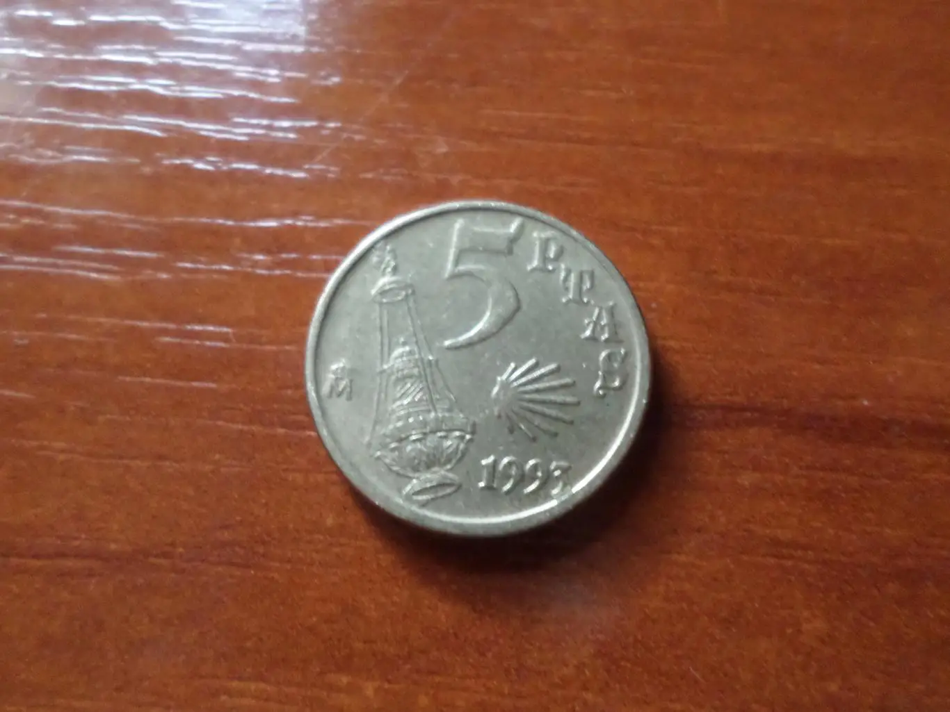 Монета 5 песет Испания 1993 г 1