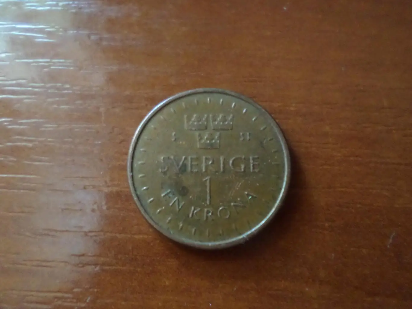 Монета 1 крона Швеция 2016 г