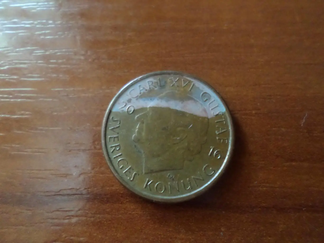 Монета 1 крона Швеция 2016 г 1