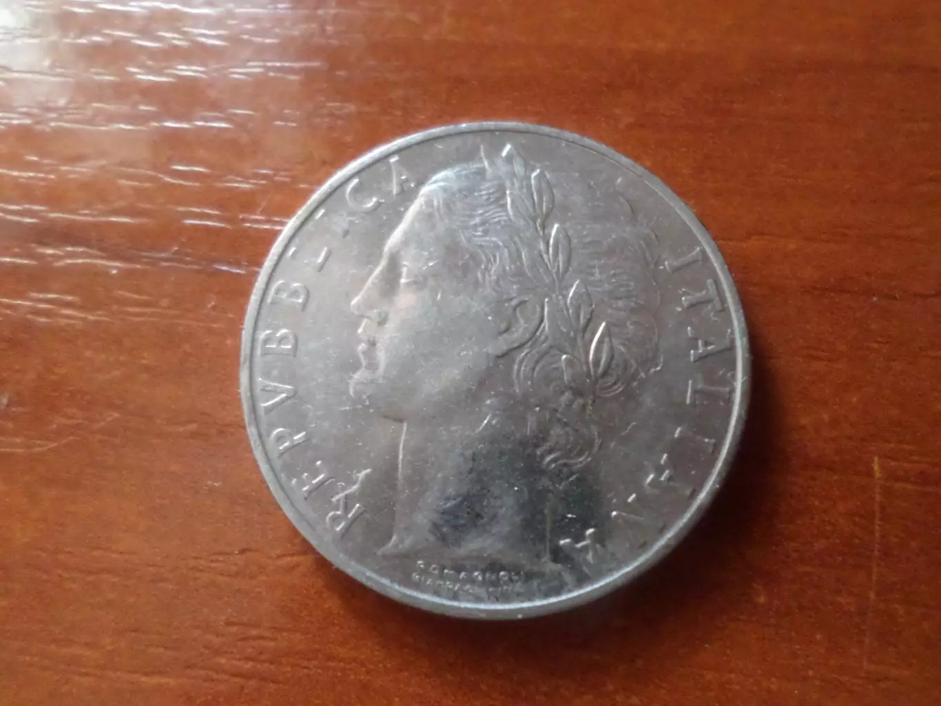 Монета 100 лир Италия 1974 г