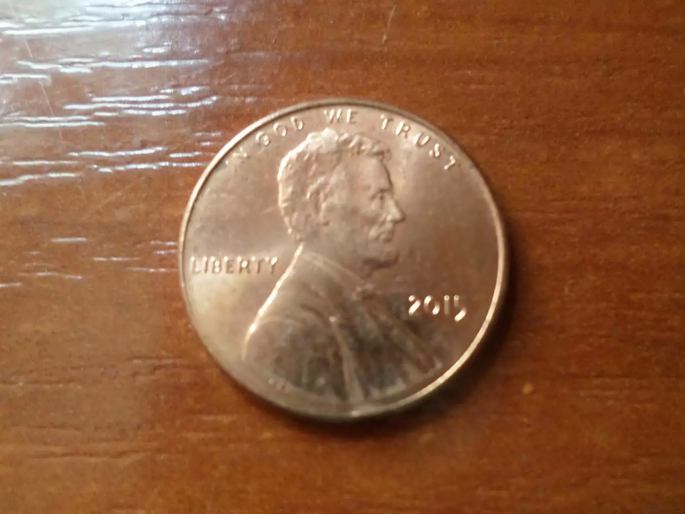 Монета 1 цент США 2015 г