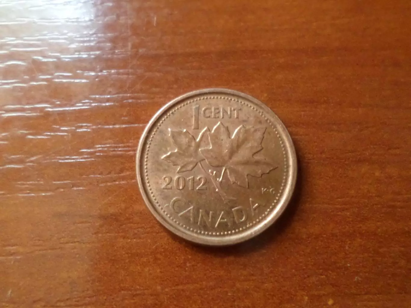 Монета 1 цент Канада 2012 г 1