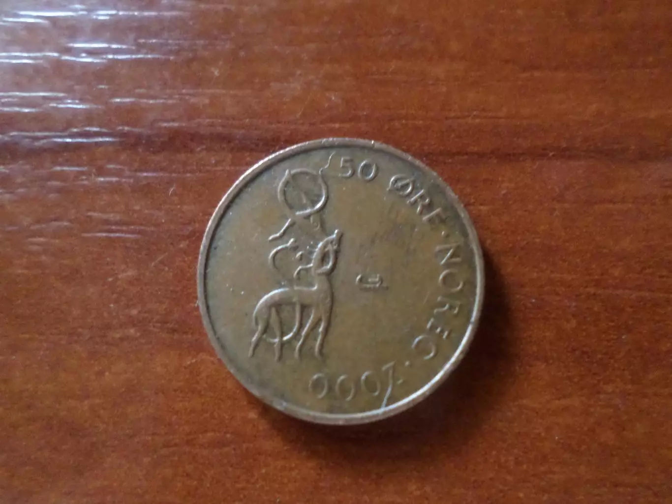 Монета 50 оре Норвегия 2000 г