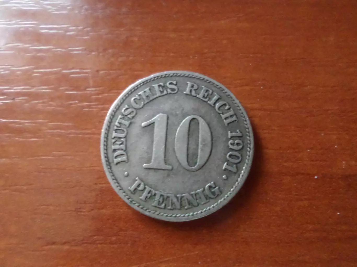 монета 10 пфеннигов Германия 1901 г