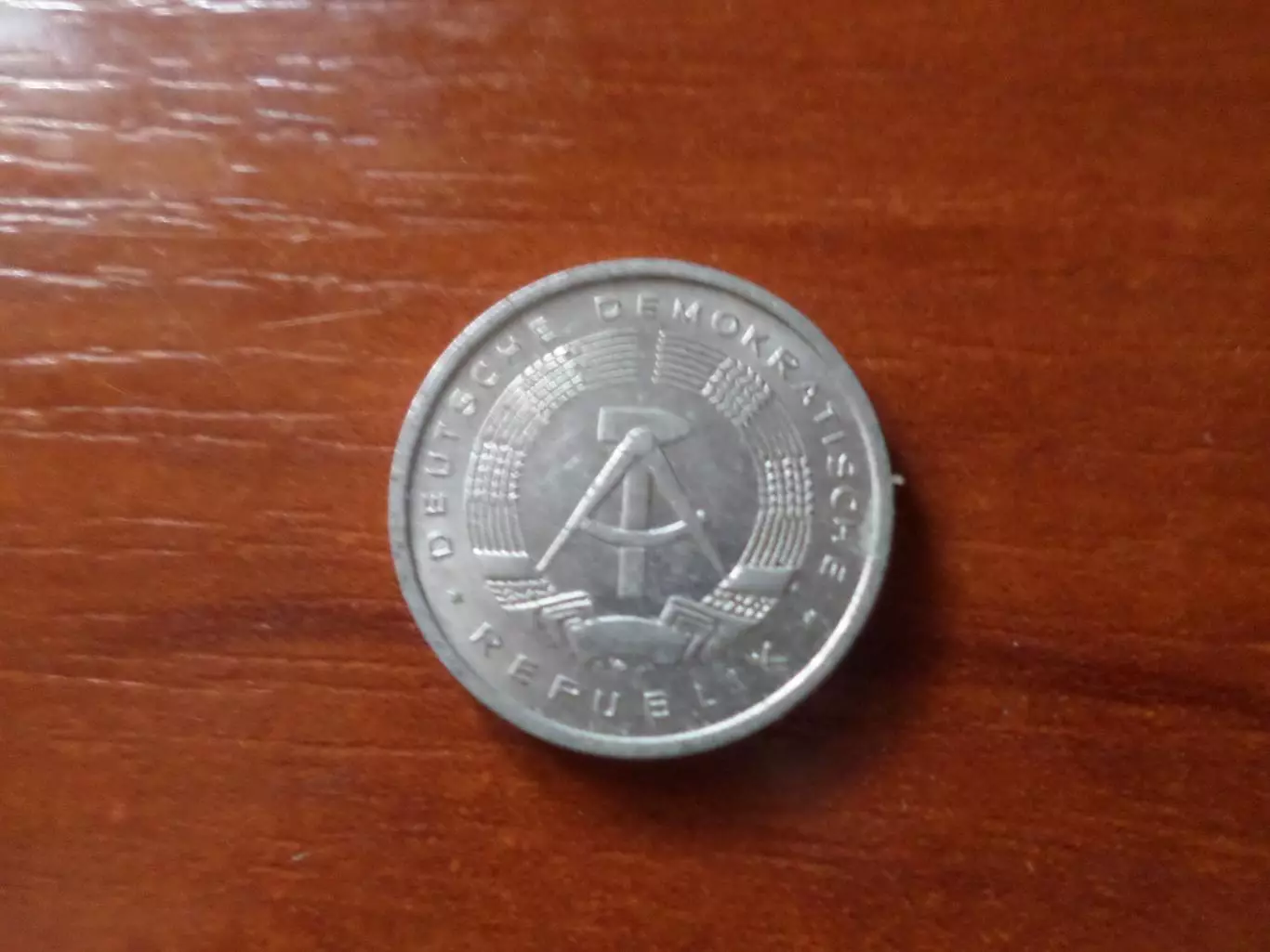 монета 1 пфенниг Германия ГДР 1980 г 1