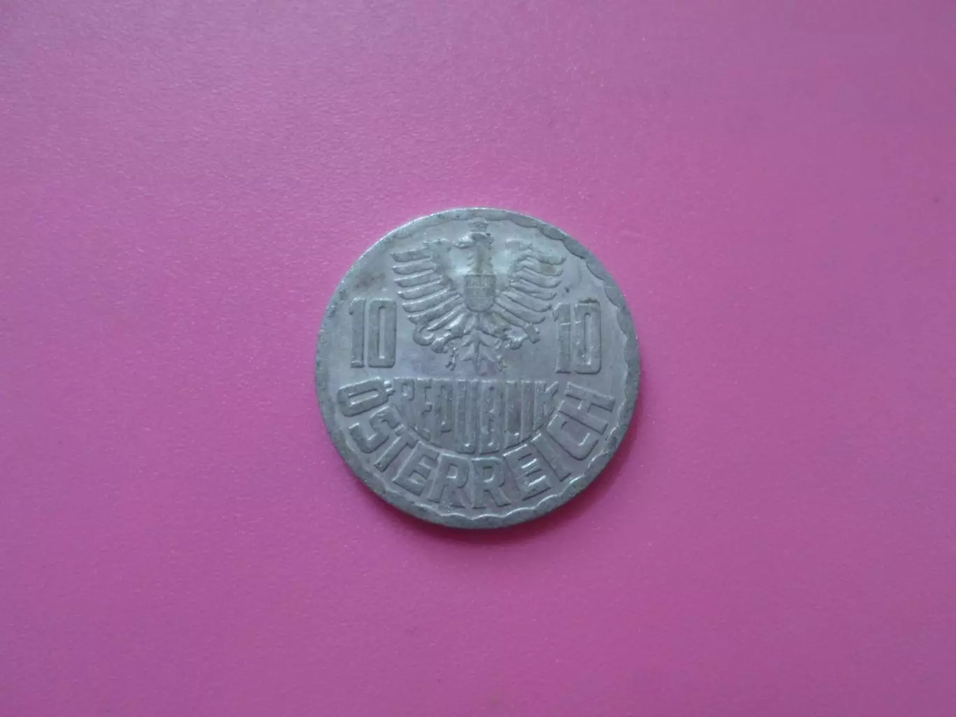 Монета 10 грошей Австрия 1965 г