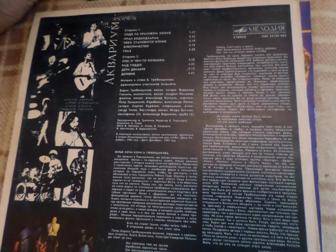 Пластинка группа Аквариум 1