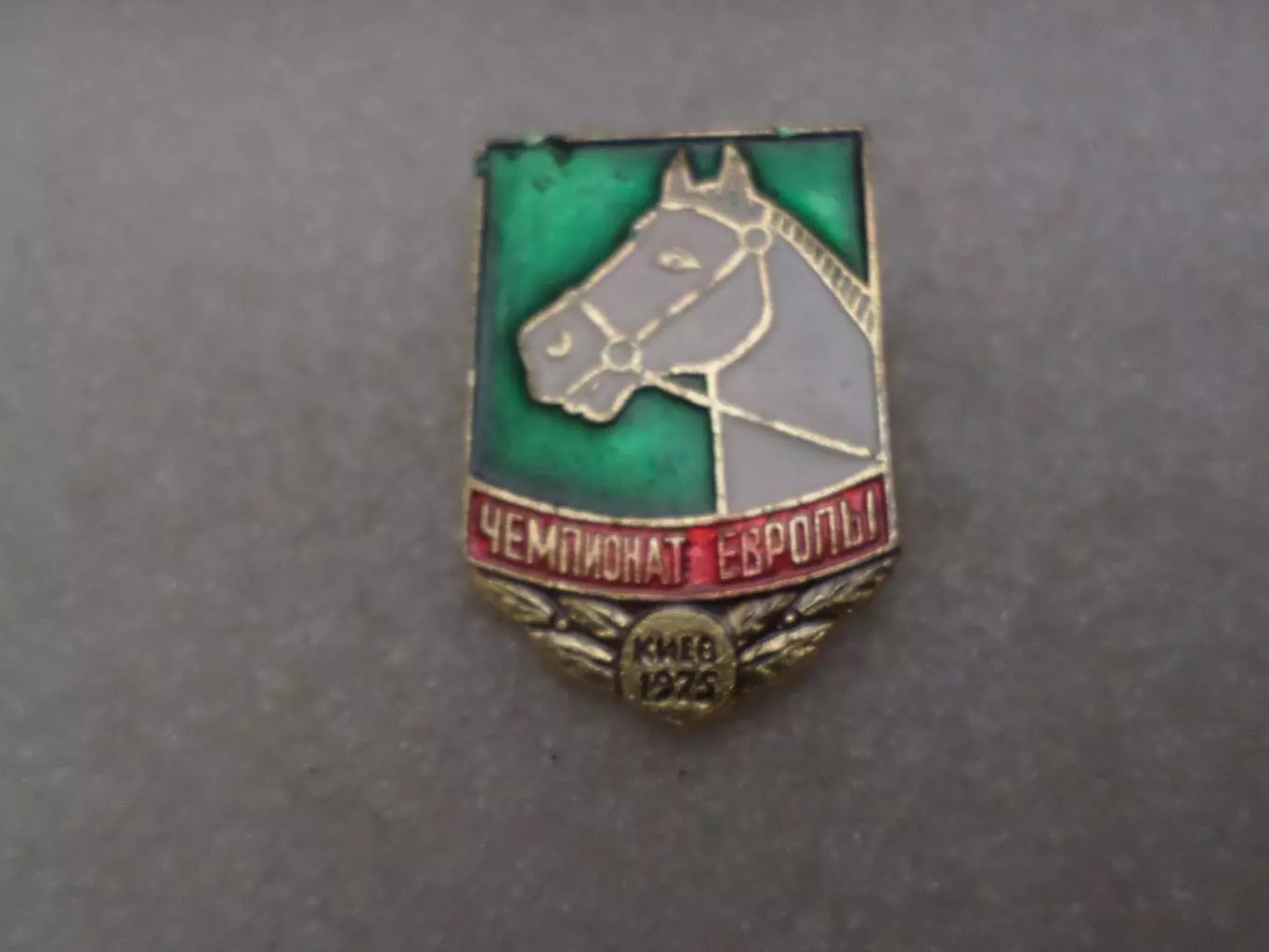значок Конный спорт Чемпионат Европы 1975 г Киев