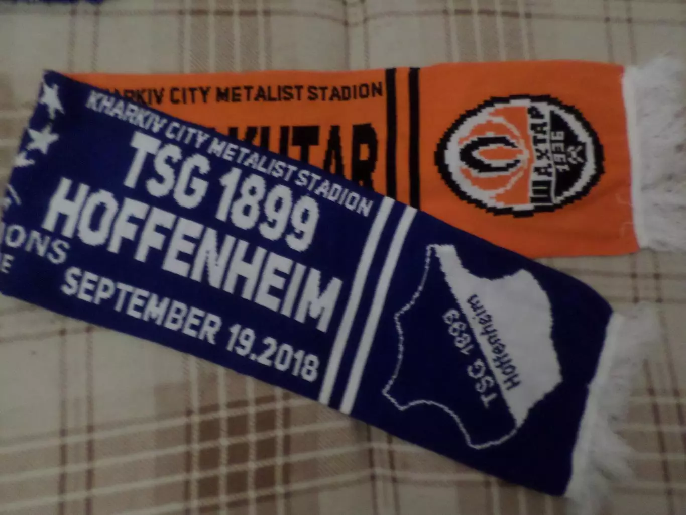 Шарф к матчу Шахтер Донецк - Хоффенхайм Германия 19 сентября 2018 г