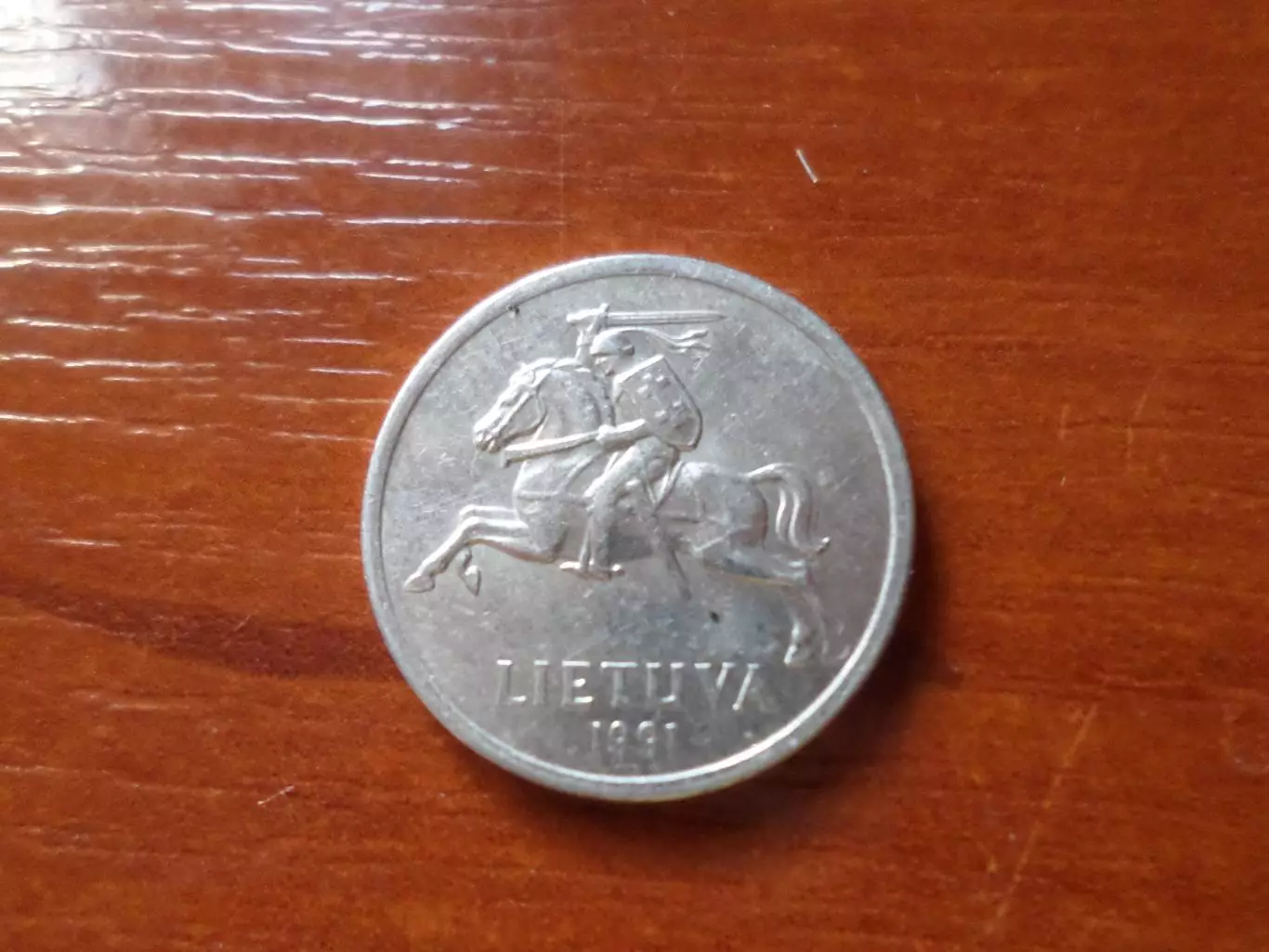 монета 1 цент Литва 1991 г 1