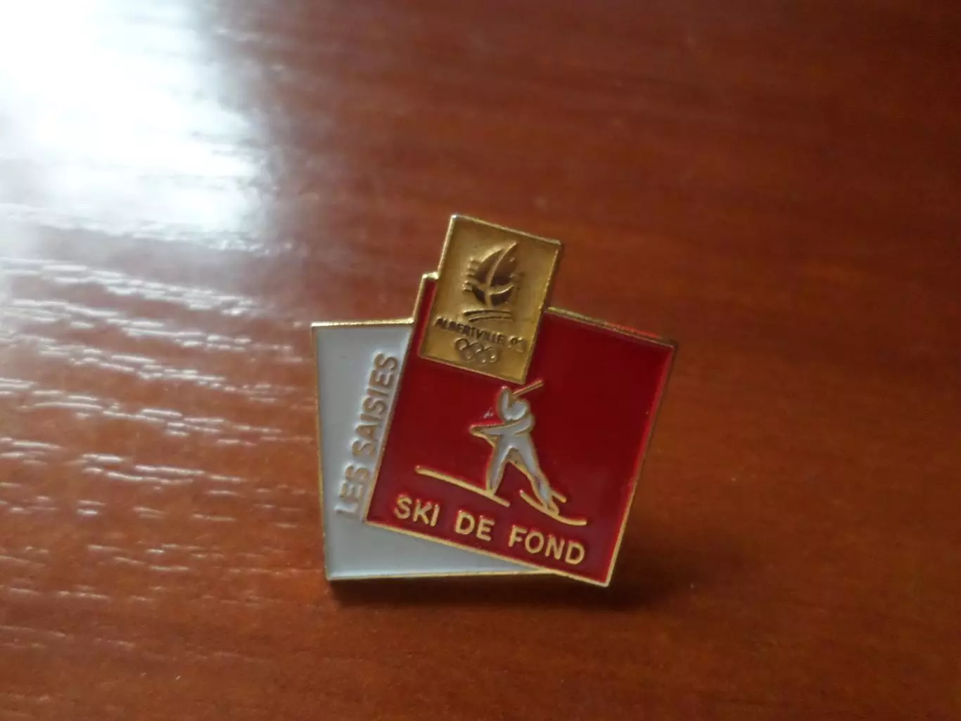 Значок Олимпиада 1992 г Альбервиль конькобежный спорт