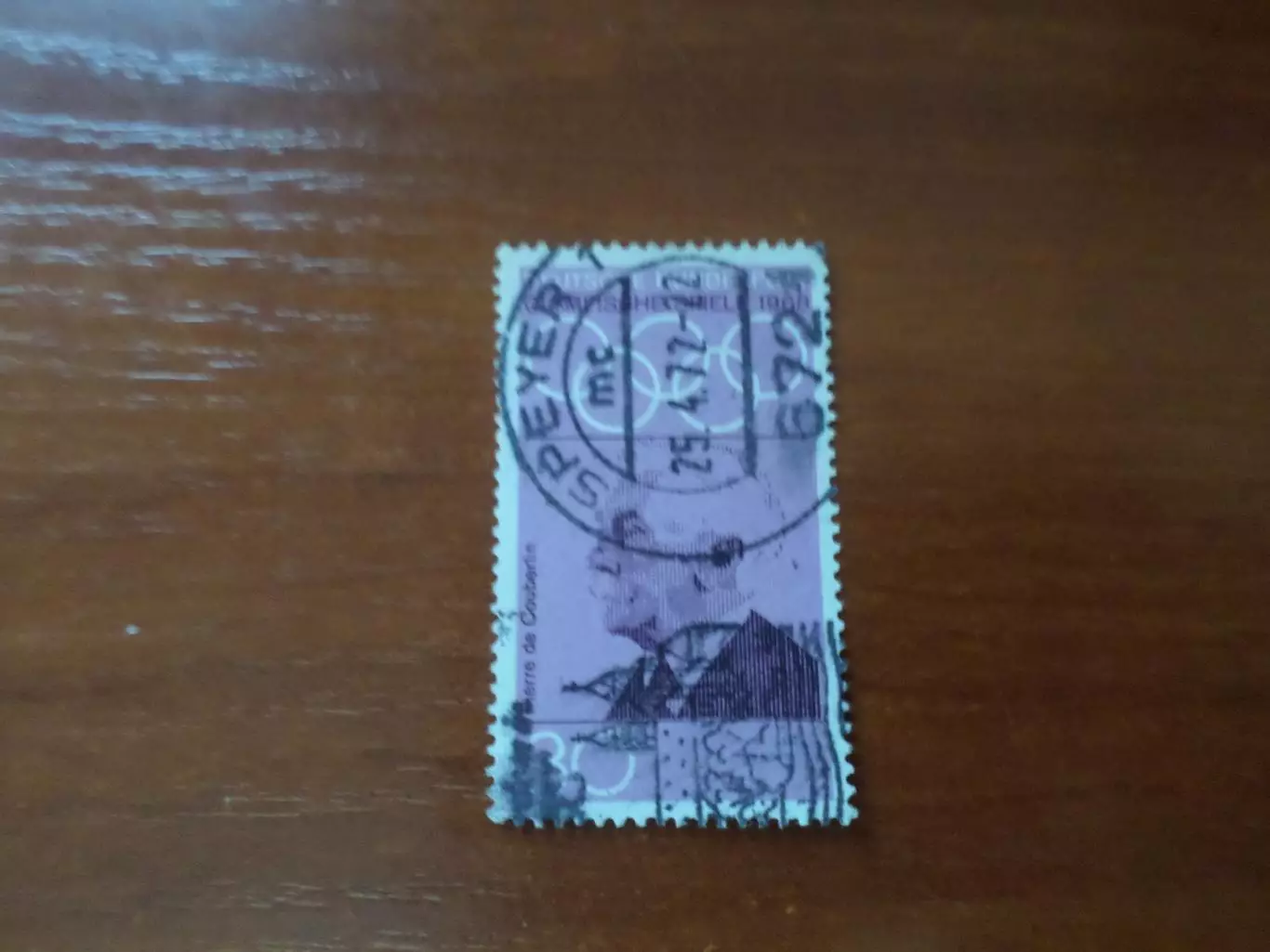 Марки ФРГ спорт Пьер де Кубертен 1968 г гаш