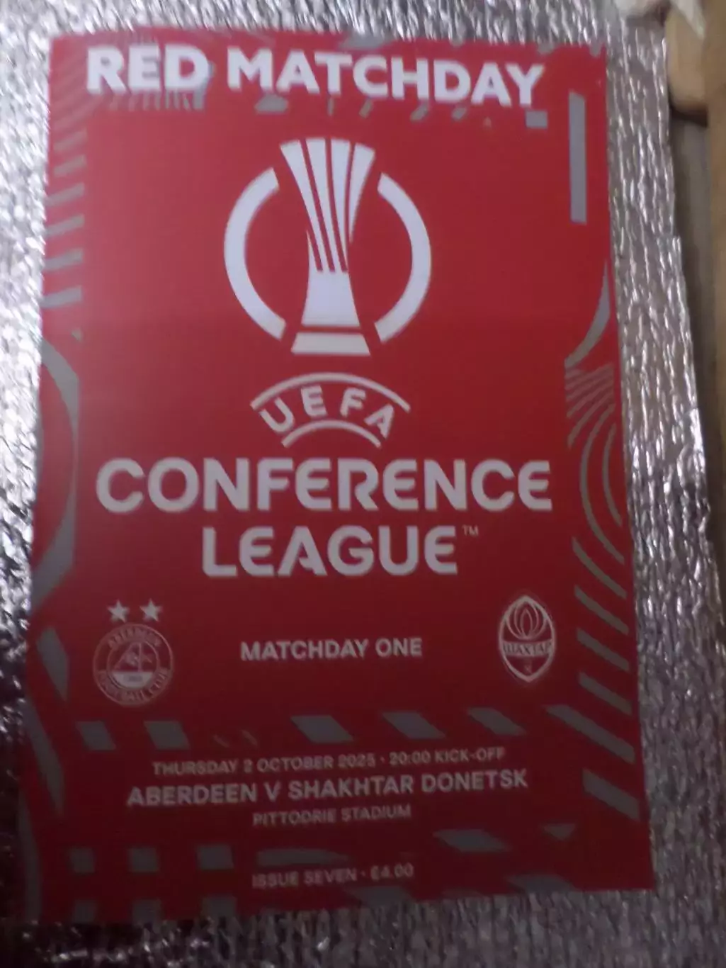 программа Абердин Шотландия - Шахтер Донецк 2025 г