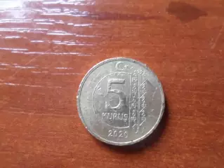 Монета 5 куруш Турция 2020 г