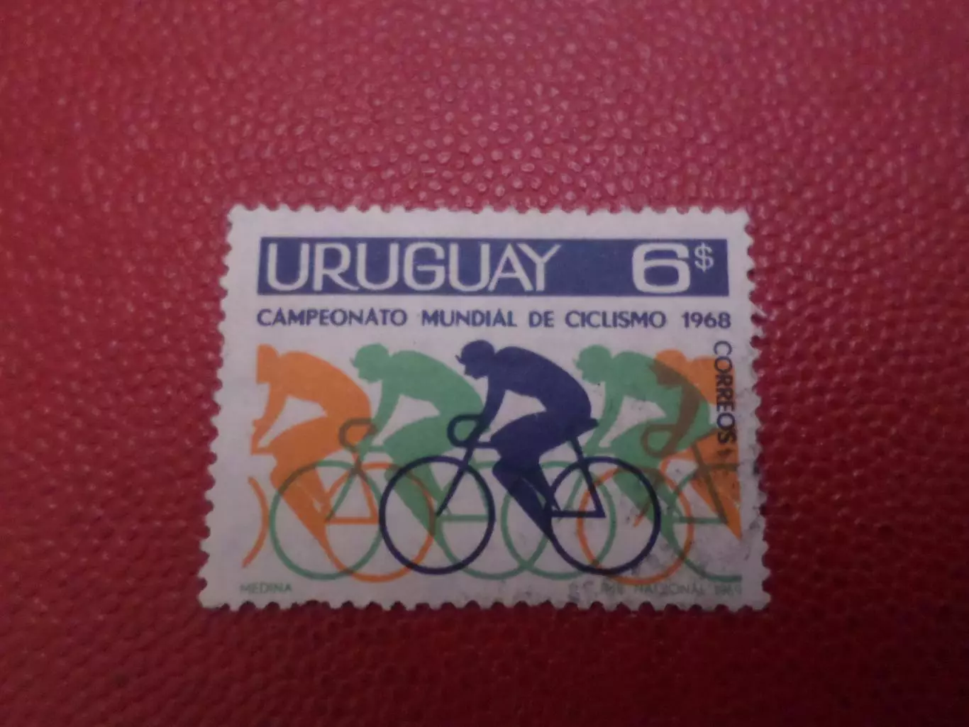 Марки Уругвай Чемпионат мира по велоспорту 1968 г гаш