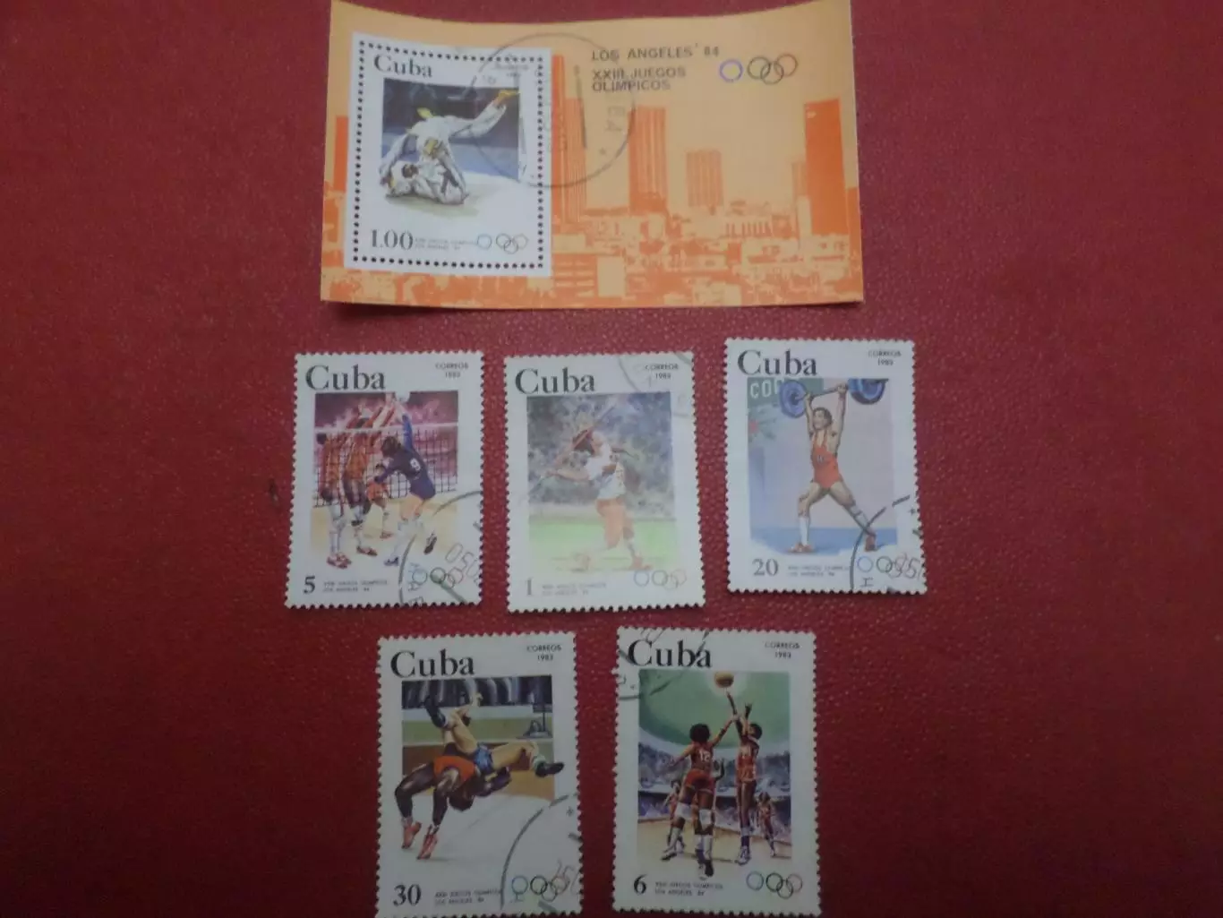 марки Куба спорт Олимпийские игры 1984 г Лос Анжелес гаш