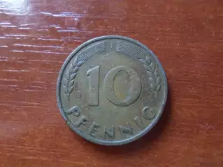 монета 10 пфеннигов Германия 1950 г