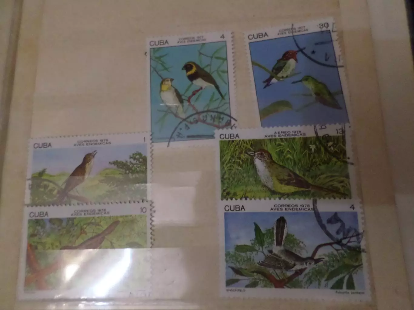 Марки Куба фауна Птицы 1977-1978 г гаш
