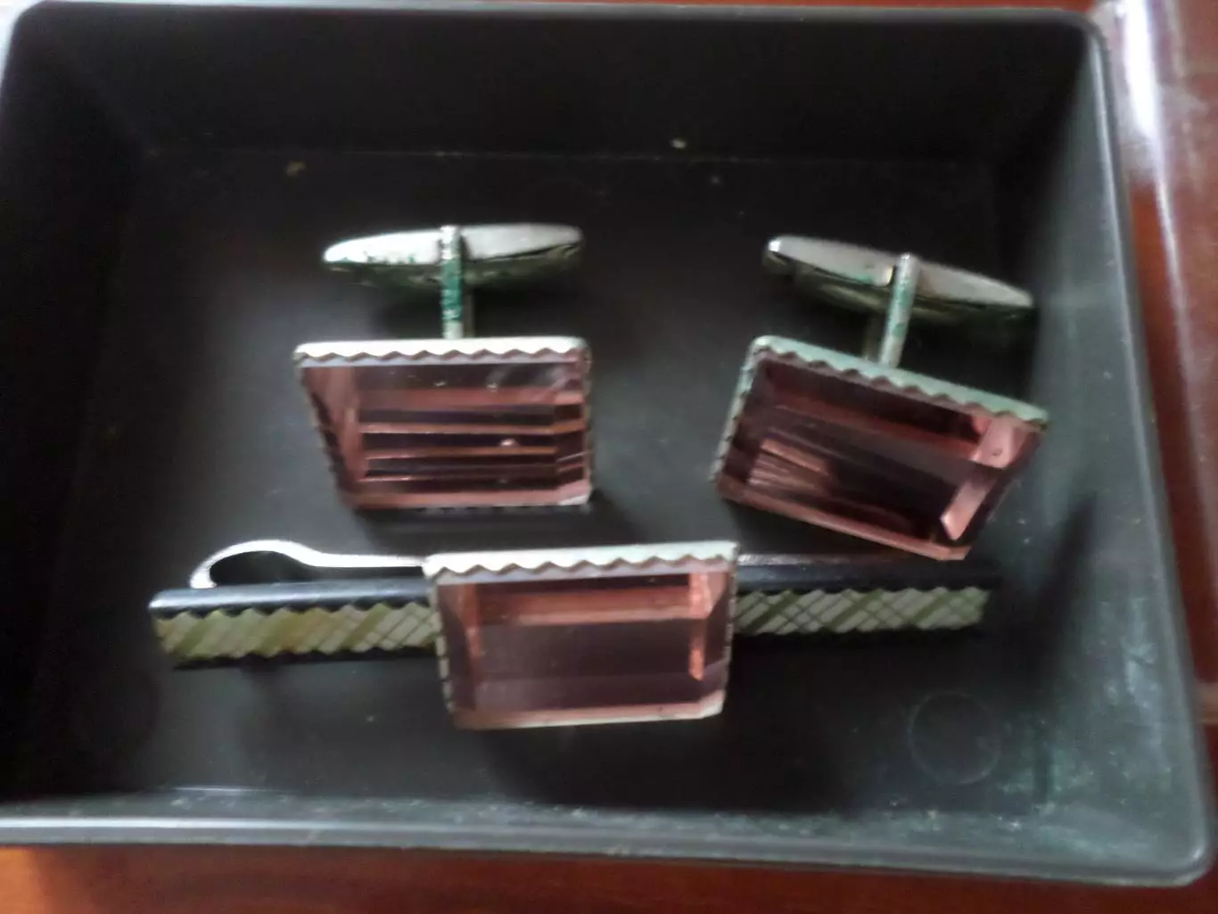 Гарнитур Элегант запонки и зажим для галстука