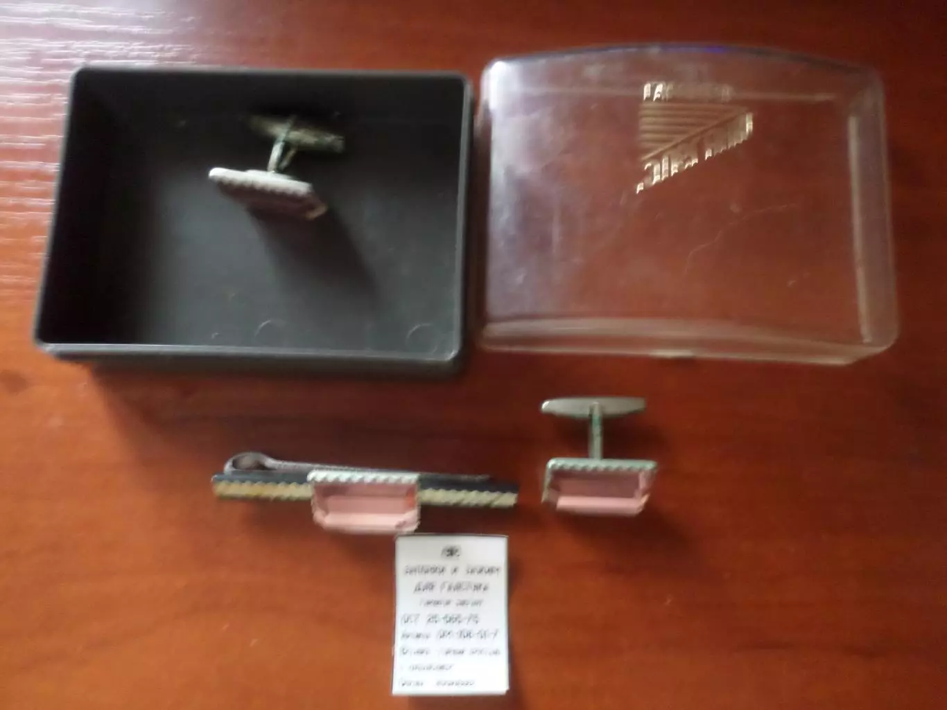 Гарнитур Элегант запонки и зажим для галстука 2