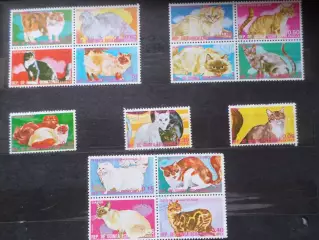 Марки Экваториальная Гвинея фауна Кошки гаш