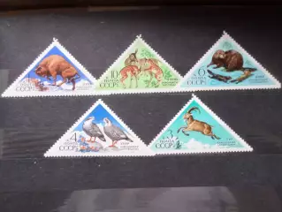 Марки СССР фауна Животные заповедников 1973 г негаш