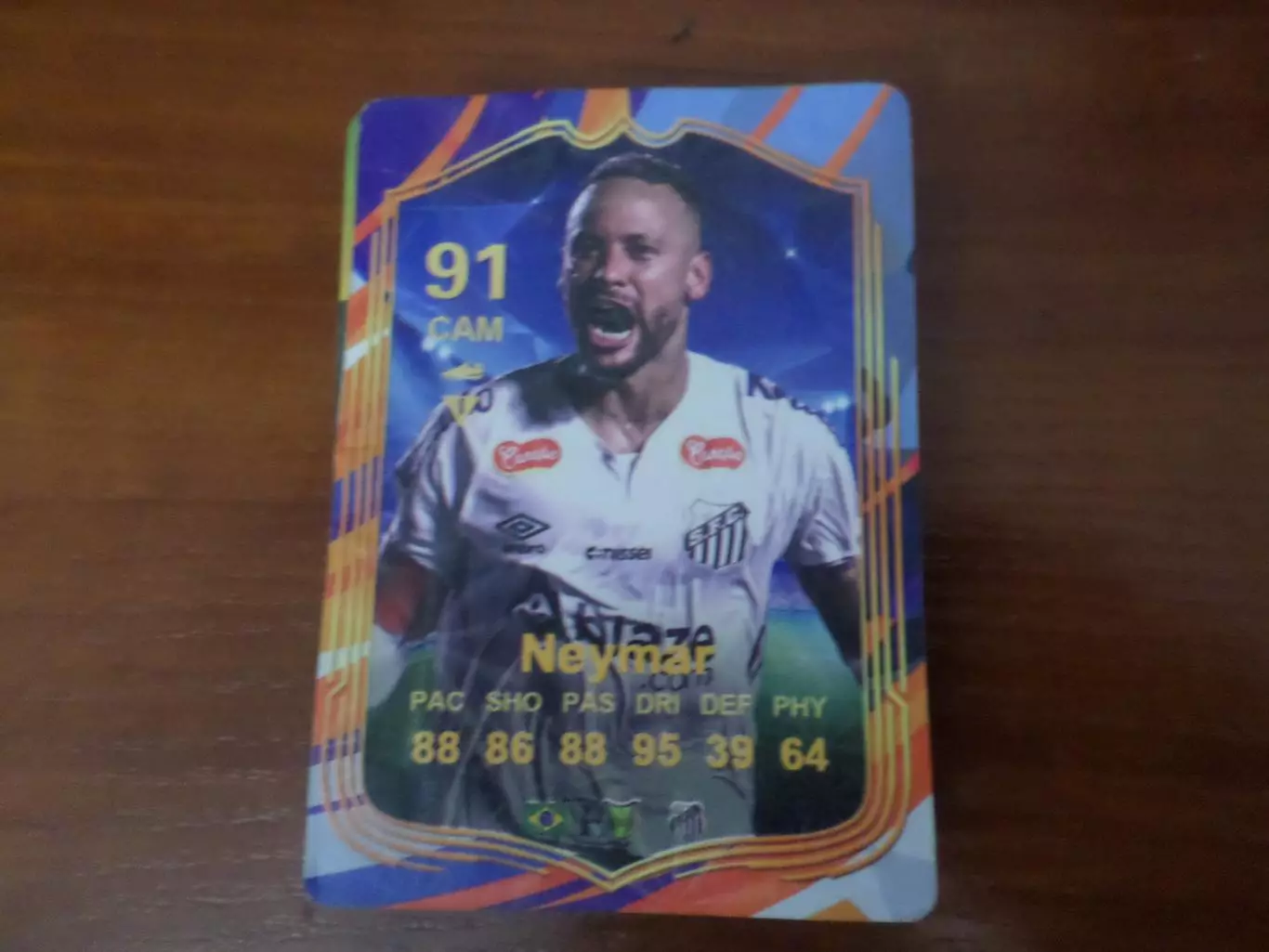 карточка Футбол Неймар Бразилия