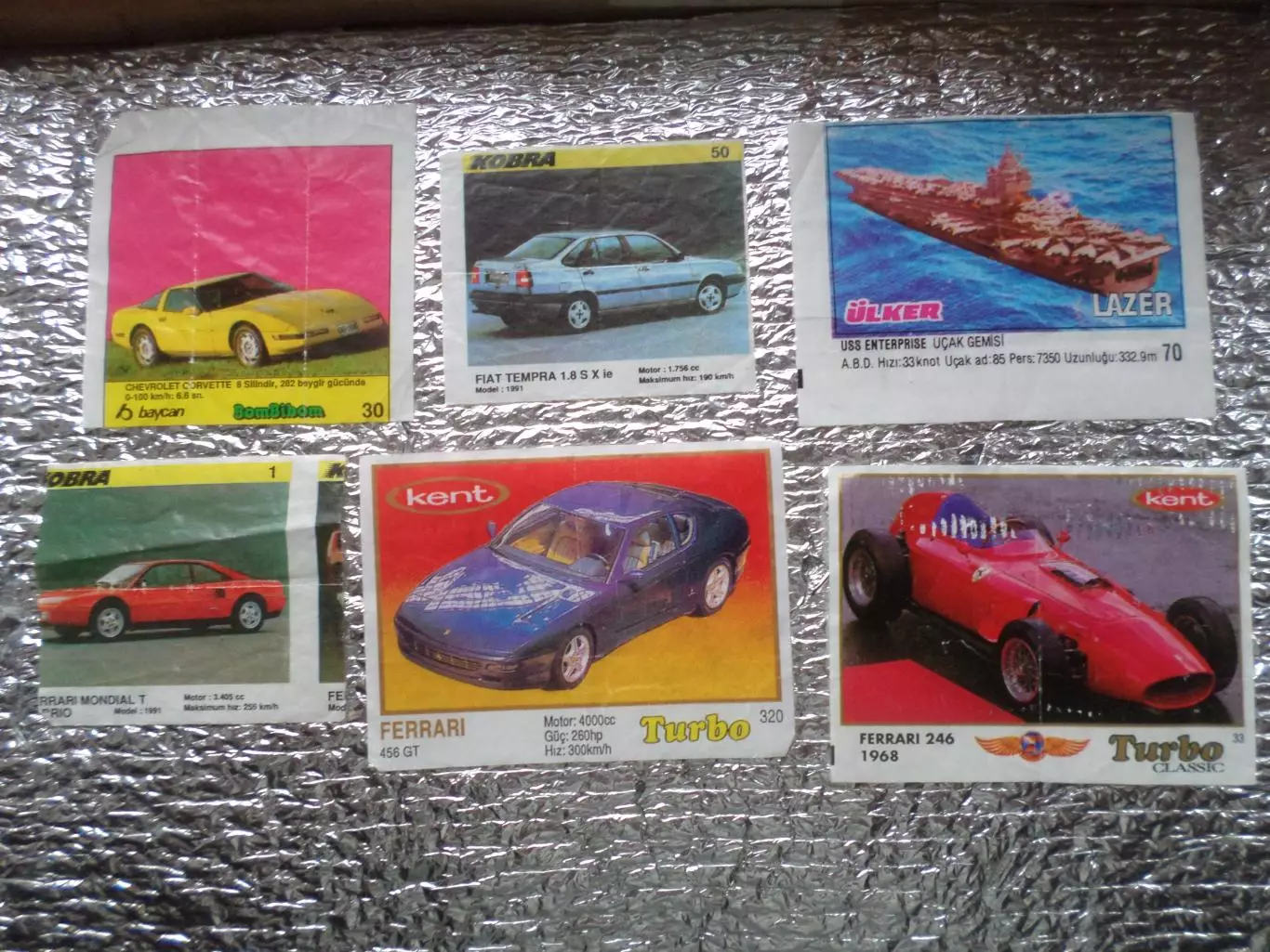 вкладыши в жевательную резинку разные...