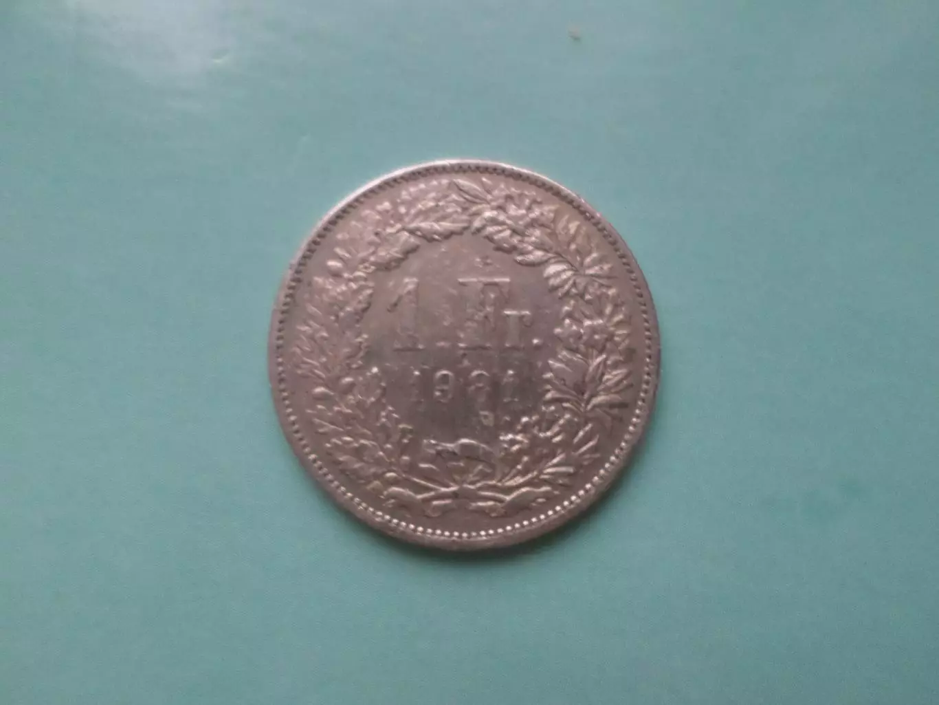 Монета 1 франк Швейцария 1981 г