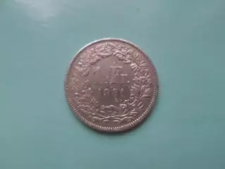 Монета 1 франк Швейцария 1981 г