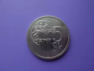 Монета 5 крон Словакия 1993 г