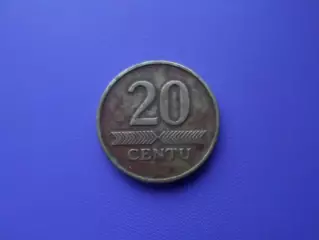 Монета 20 центов Литва 1997 г