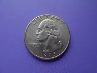 Монета 25 центов квотер США 1995 г