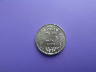 Монета 25 куруш Турция 2015 г