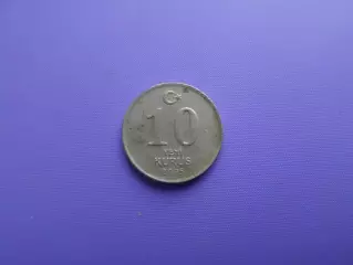 Монета 10 куруш Турция 2005 г