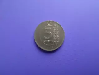 Монета 5 куруш Турция 2009 г