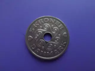Монета 5 крон Дания 1998 г