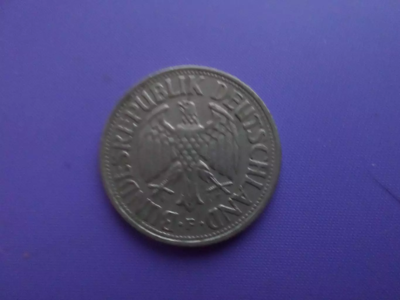 Монета 1 марка Германия ФРГ 1956 г 1