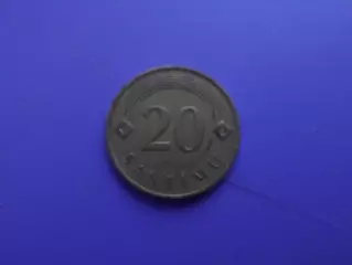 Монета 20 сантимов Латвия 2009 г